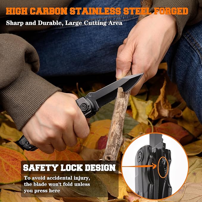 Gifts for Men, Pocket Knife for Men, Folding Knives for Him, Stocking Stuffers for Men, Anniversary Birthday Gifts for Men, Cool Gadget for Hiking,Camping,Outdoor