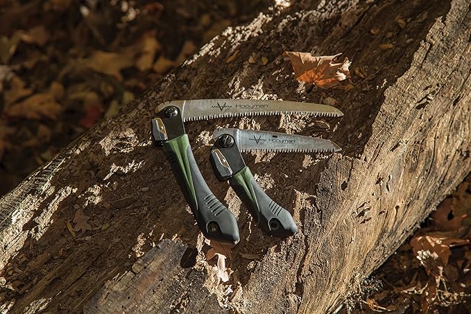 Hooyman MegaBite Handsaw and Hunter’s Combo Bone Saw with Heavy Duty Construction, High Carbon Steel Blade, Impulse Hardened Teeth, and Ergonomic Over-Molded Handle for Camping, Hunting, and Outdoors