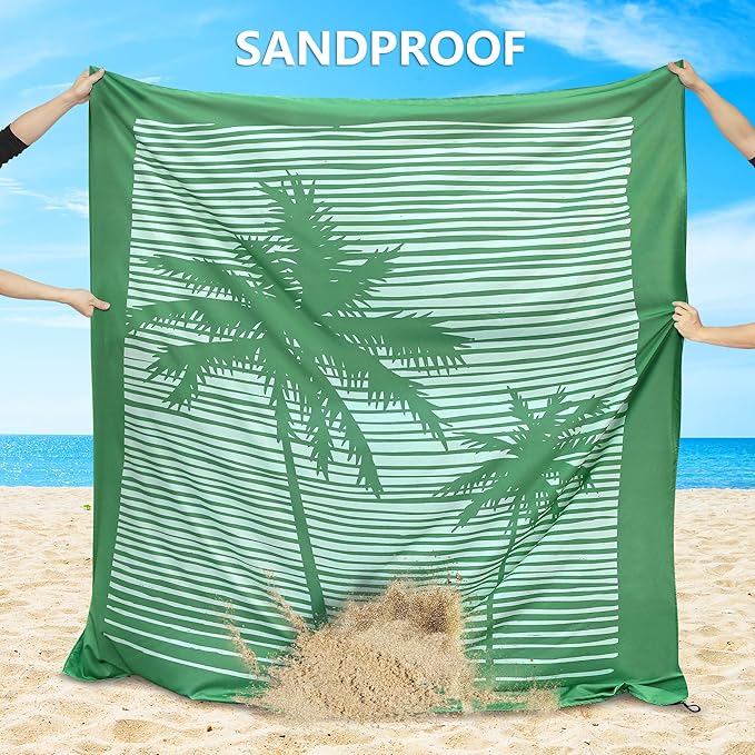 AISPARKY Beach Blanket Waterproof Sandproof Extra Large Beach Mat Quick Drying Outdoor Picnic Durable Portable Blanket for Travel Camping Hiking Beach Festival Picnic