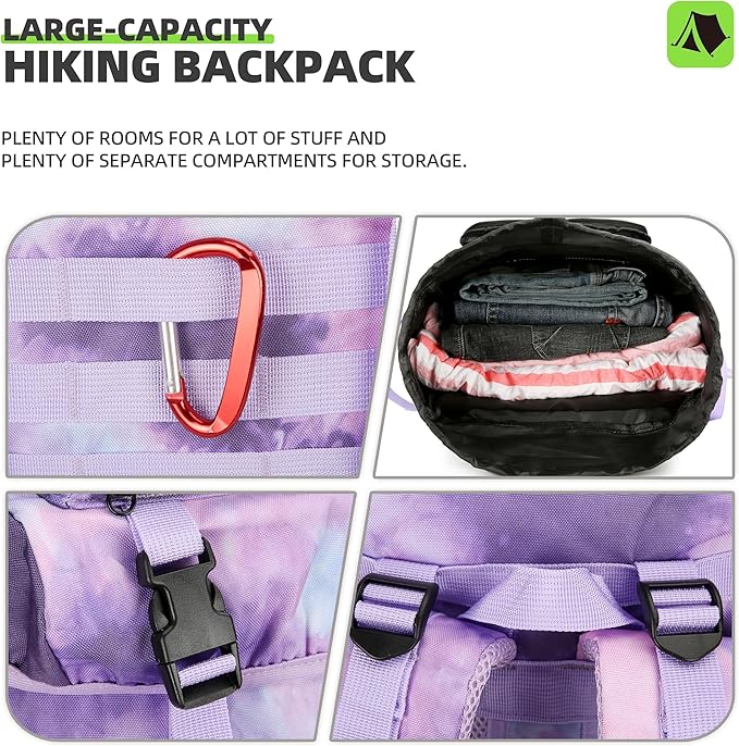 70L Camping Hiking Military Tactical Backpack Outdoor Water-Repellent Adjustable Sport Bags