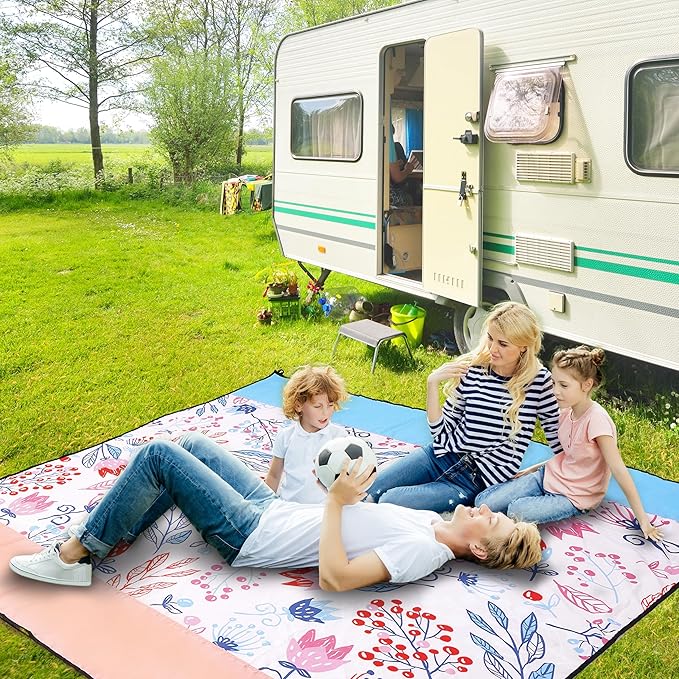 AISPARKY Beach Blanket Waterproof Sandproof Extra Large Beach Mat Quick Drying Outdoor Picnic Durable Portable Blanket for Travel Camping Hiking Beach Festival Picnic