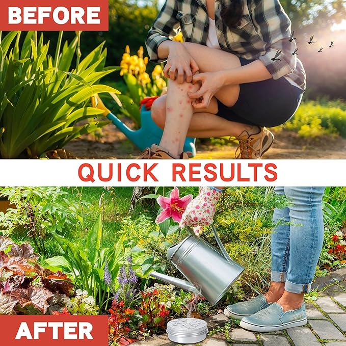 Mosquito Repellent Powerful to Repel Fly Mosquito, 4Pack Natural Mosquito Repellent Outdoor Indoor, Plant Formul Control Mosquito Bits for Home/Camping/Travel/Car