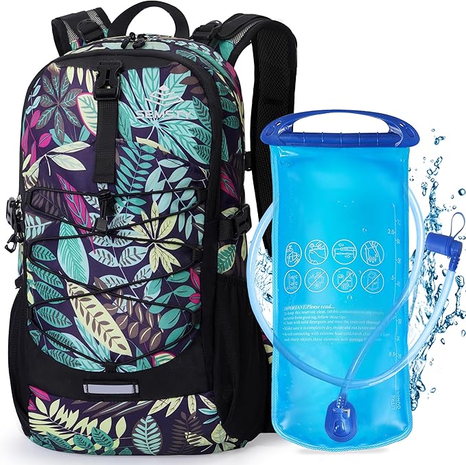 Hydration Backpack with 2L Water Bladder, Water Backpack, Insulated Hiking Backpack for Hiking Cycling Climbing Skiing