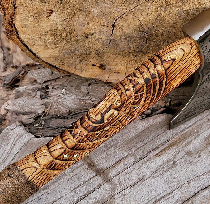 Billion EXPORTS | Viking Axe,Hatchet,Throwing Axes,Hand Axe,Gifts for him,Wood Working Tool,Viking Gifts for Men0,Camping Hatchet,Tomahawk,Bearded Axe