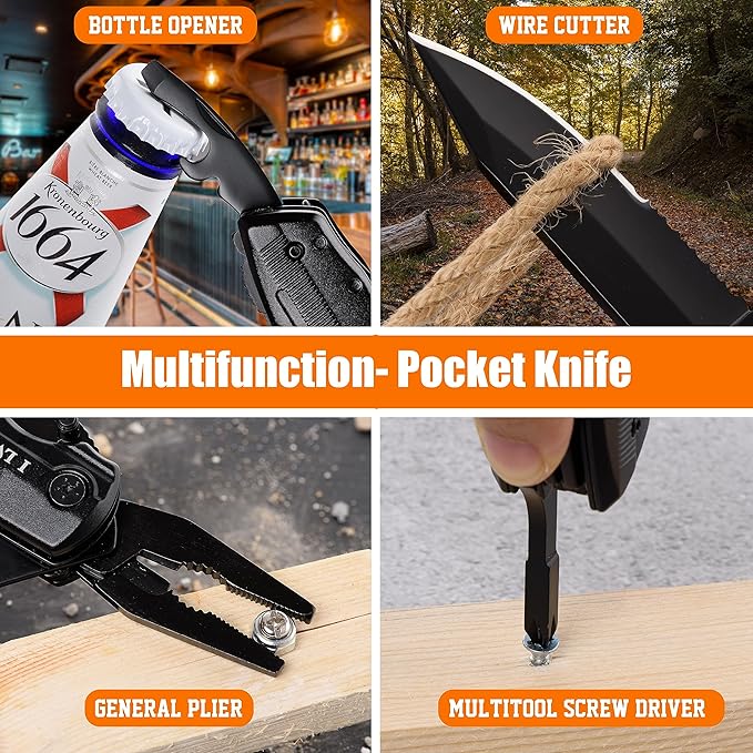 Gifts for Men, Pocket Knife for Men, Folding Knives for Him, Stocking Stuffers for Men, Anniversary Birthday Gifts for Men, Cool Gadget for Hiking,Camping,Outdoor