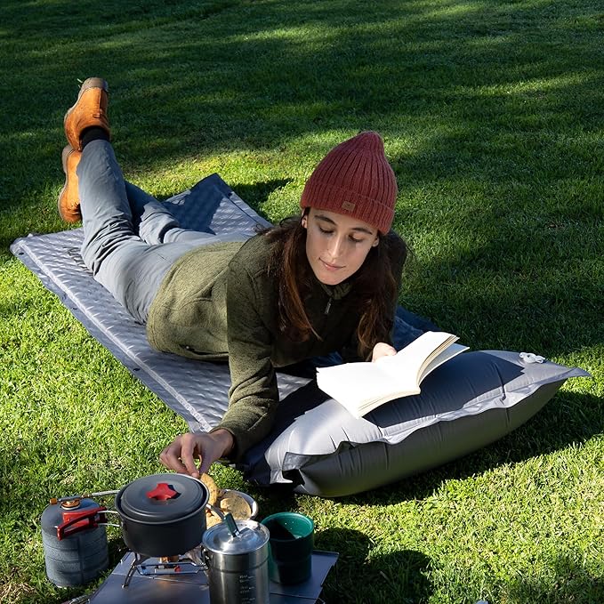 Naturehike Sleeping Pad, 1.2 inch Thick Self Inflating Sleeping Pad for Camping, Durable Camping Mattress Connectable with Multiple, Lightweight Sleeping Mats for Backpacking, Tent, Hammock, Hiking