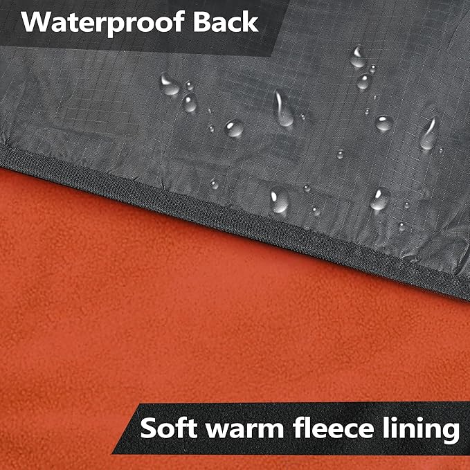 Catalonia Waterproof Blanket for Outdoor, Hooded Blanket Poncho, Windproof, Warm for Stadium,Sporting Events, Camping