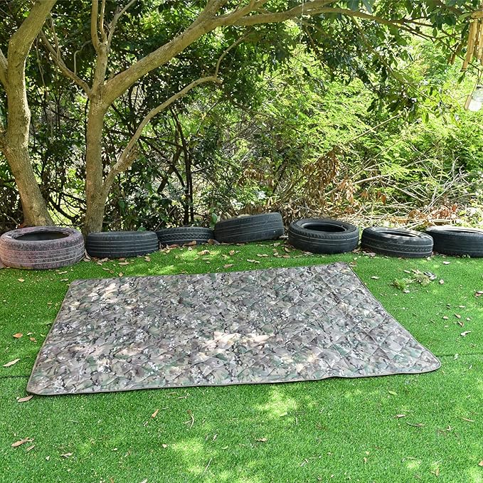 Poncho Liner Military Woobie Blanket Multicam Camo Woobie with Compression Carry Bag for Outdoors Hiking Jungle Hunting Gear