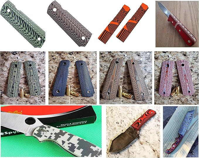 N/C NC HAISDA G10 Scales knife Handle Material Knifemakers Sword DIY Slabs Grips Micarta Blanks Slabs Material pack of 2 Jade