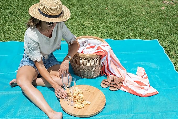 CGEAR Sandlite – Patented Sand-Free Beach Mat – Multi Use Outdoor Camping Mat, Picnic Blanket, Exercise Stretching Mat – Rollup Compact – Great for Families