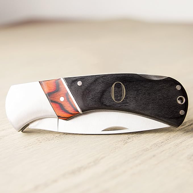 Cathy's Concepts Personalized Two-Tone Wood Handle Pocket Knife