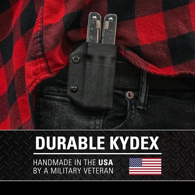 Clip & Carry Kydex Multitool Sheath for Victorinox SWISSTOOL - Made in USA (Multi-Tool not Included) Multi Tool Holder Holster