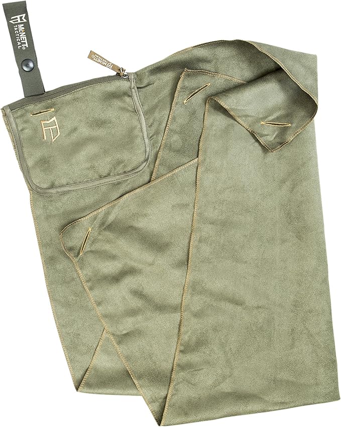 GEAR AID McNett Tactical PT Pod Microfiber Towel for Workouts and Fitness, 20" x 32", OD Green