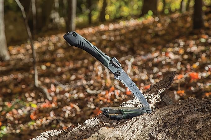 Hooyman MegaBite Handsaw and Hunter’s Combo Bone Saw with Heavy Duty Construction, High Carbon Steel Blade, Impulse Hardened Teeth, and Ergonomic Over-Molded Handle for Camping, Hunting, and Outdoors