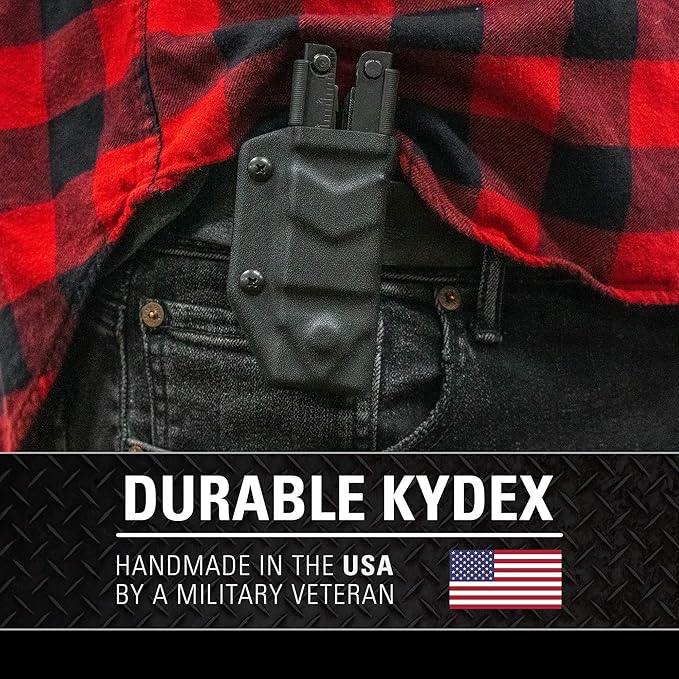 Clip & Carry Kydex Multitool Sheath for Gerber MP600 ~Fits bluntnose & needlenose Models~ Made in USA (Multi-Tool not Included) Multi Tool Holder Holster