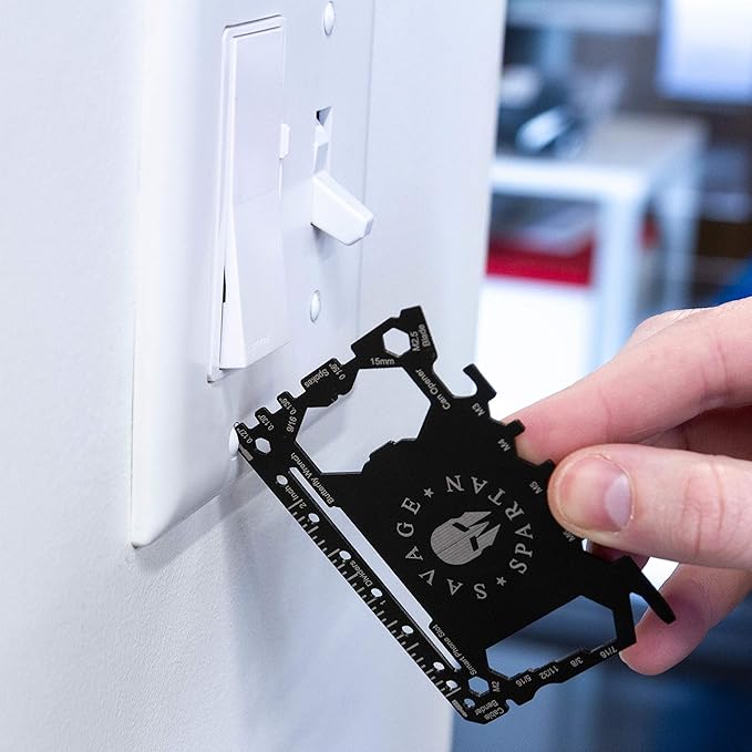 Multitool Wallet | 36 in 1 Multifunctional Toolcard Pro with Credit Card Holder Money Clip & Sleek Minimalist Stainless Steel Skull Keychain Pocket Survival Multi-Tool for Men