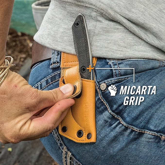 Gerber Gear Stowe Pocket Knife and Sheath - 2.5" Fixed Blade - EDC Gear and Equipment - Micarta