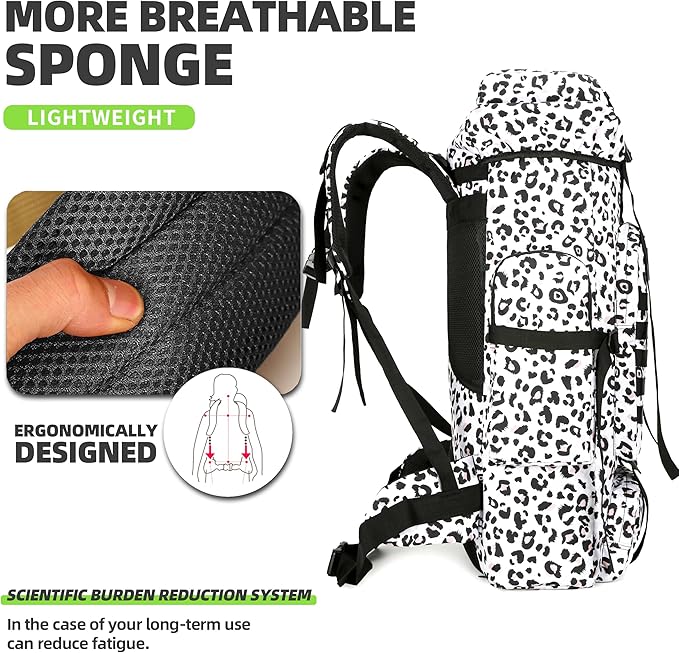 70L Camping Hiking Military Tactical Backpack Outdoor Water-Repellent Adjustable Sport Bags
