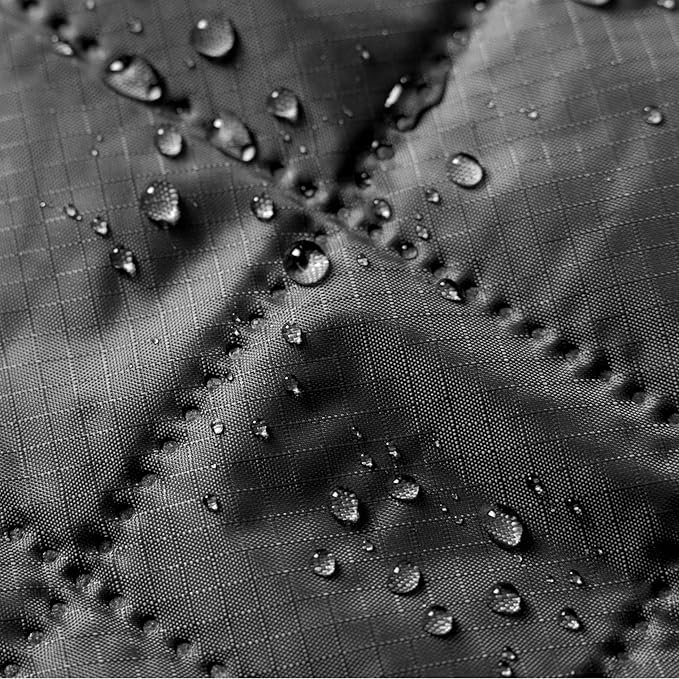 Mellowdy Easy-Carry Outdoor Blanket - Waterproof, Windproof, Warm, Utility Blanket for Camping, Picnic, Stadium, Beach, Gameday, Travel, Foldable with Carrying Bag (Jet Black,55x80 inch)