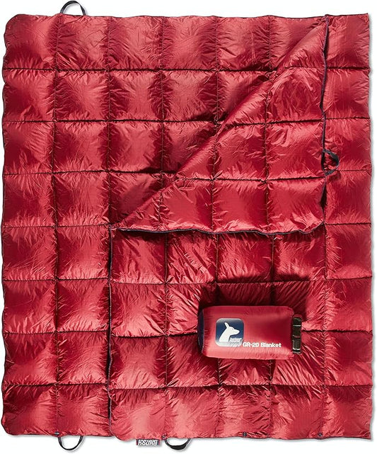 Horizon Hound Down Camping Blanket - Outdoor Travel Blanket | Sustainable Insulated Down | Lightweight & Warm Quilt for Camping, Stadium, Hiking & Festival | Water Resistant, Packable & Compact
