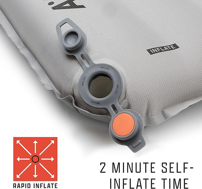 AMPEX Camping Pad Self Inflating | Camping Mattress, Sleeping Pad for Camping, Backpacking, Hiking, Air & Foam Filled, Camping Bed for Tents & Cot, Camping, Backpacking Gear (Long/Wide Size)