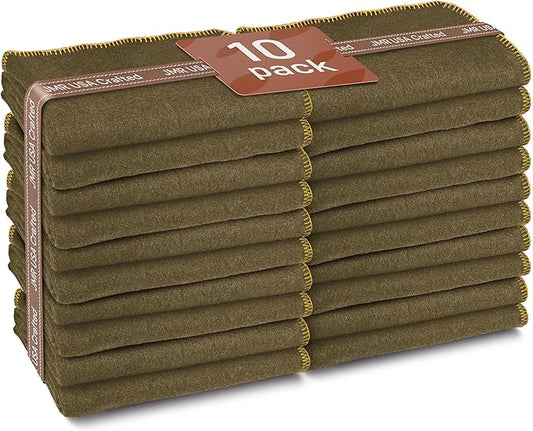 JMR Wool Camping Blanket - Warm Heavy Car Blanket & Camp Quilt - Survival Emergency Blanket 4 Sleeping Outdoors - Multi-Use Wool Blanket Camping, Car & Home - 80% Wool, Olive Green, 66X90, Case of 10