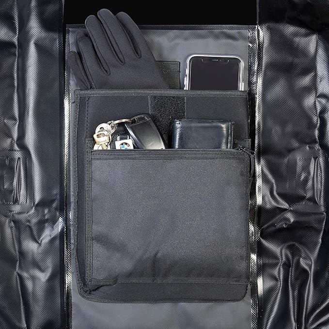 JDC Motorcycle Rucksack 100% Waterproof Dry Bag 30L - REFLECTOR - Black