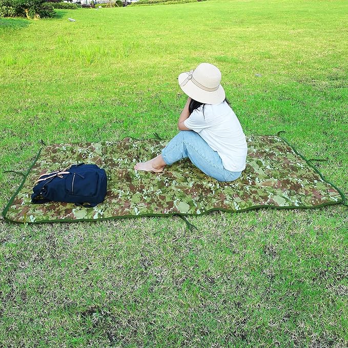 Camping Emergency Blankets Woobie, Waterproof Military Grade Army Poncho Liner for Outdoor Travel Picnic Hiking Jungle Woodland Cold Weather Survival