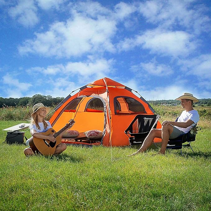 Moon Lence Instant Pop Up Tent Family Camping Tent 4-5 Person Portable Tent Automatic Tent Waterproof Windproof for Camping Hiking Mountaineering