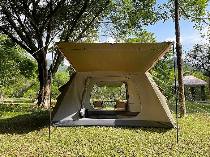 Family Camping Tent - 6-Person Spacious Design, 3000mm Waterproof, Suitable for Road Trips/Backyards/Extended Camping Adventures in All Scenarios