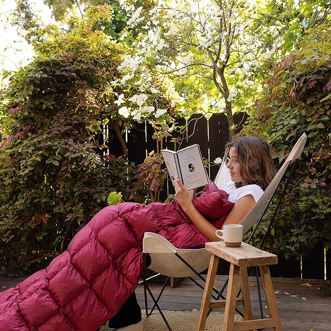 Horizon Hound Down Camping Blanket - Outdoor Travel Blanket | Sustainable Insulated Down | Lightweight & Warm Quilt for Camping, Stadium, Hiking & Festival | Water Resistant, Packable & Compact