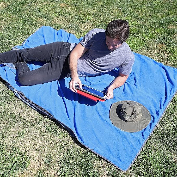 Catalonia Waterproof Blanket for Outdoor, Hooded Blanket Poncho, Windproof, Warm for Stadium,Sporting Events, Camping