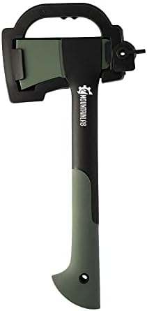 Sidekick Hatchet - Small and Light Hatchet Axe | 14" Length | Hatchet Axe for Camping with Rubber Handle and Protective Sheath | Hardened Stainless Steel Splitting Axe for Splitting Wood