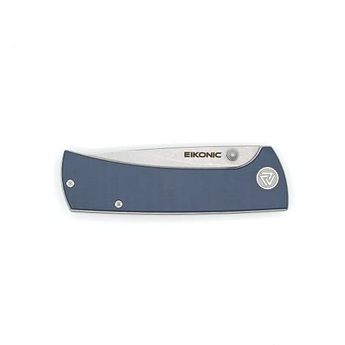 RCK9 BLUE/GRAY G10 PLAIN EDGE FOLDING KNIFE