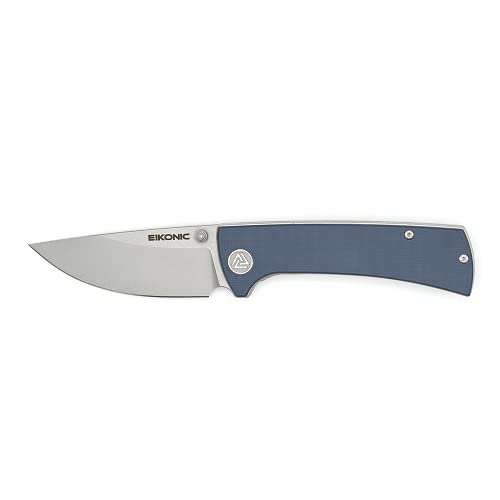 RCK9 BLUE/GRAY G10 PLAIN EDGE FOLDING KNIFE