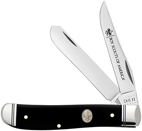 Case xx Boy Scouts BSA Black Synthetic Mini Trapper Stainless Pocket Knife Knives