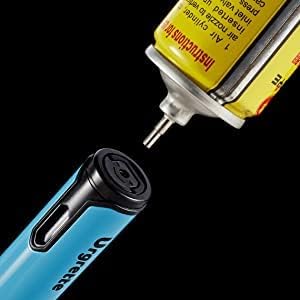 Urgrette 2 Pack Butane Torch Lighter, 6-inch Jet Flame Butane Lighter Refillable Pen Lighter for Grill BBQ Camping (Gas Not Included) Blue