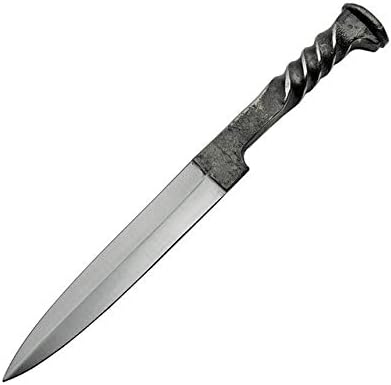 SZCO HS-4415 Railroad 6.5" Fixed Knife Twisted Handle w/Brown Leather Sheath
