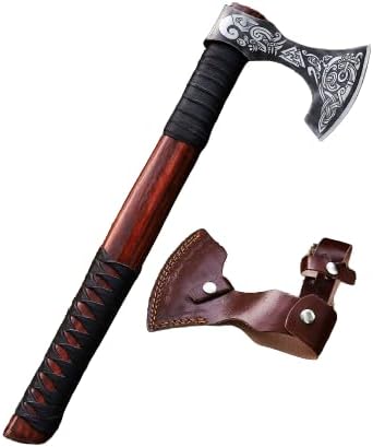 | Viking Axe,Hatchet,Throwing Axe,Hand Axe,Gift for him,Wood Working Tool,Viking Gifts for Men,Camping Hatchet,Tomahawk,Bearded Axe,Valentine Gift (WCA-017)