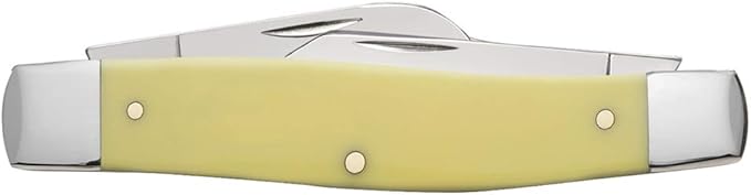 Case WR XX Pocket Knife Yellow Synthetic Large Stockman Item #203 - (3375 CS) - Length Closed: 4 1/4 Inches
