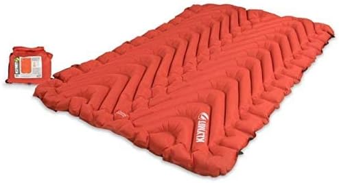 KLYMIT Insulated Double V Inflatable Sleeping Pad | Thick, Lightweight, Easy to Inflate, Foldable Air Bed for Camping & Backpacking