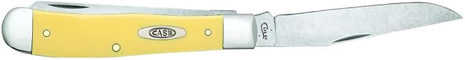 Case WR XX Pocket Knife Yellow Synthetic Trapper W/Clip Item #81091 - (3254C SS) - Length Closed: 4 1/8 Inches