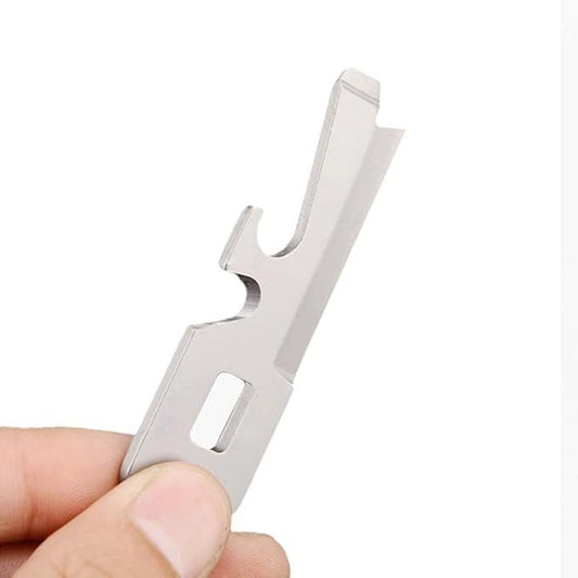 Outdoor forest line card rope knife, invisible survival tool, multifunctional military knife, card city portable EDC emergency tool, multifunctional tool, original key-shaped pocket tool