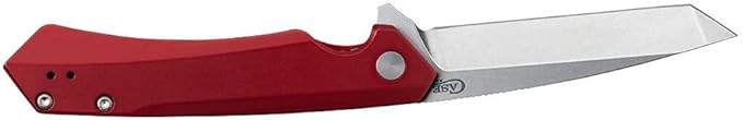 Case XX WR Pocket Knife Kinzua EDC, S35VN Tanto Blade, Red Anodized Aluminum Handle W/Clip #64664 (KINZUA) 4 3/4" Inches Closed