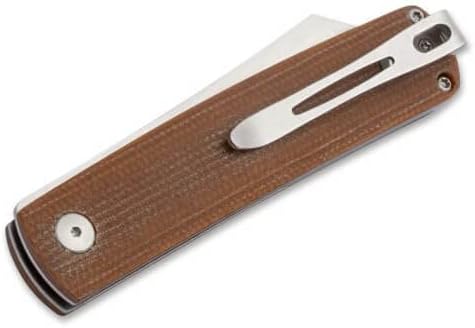 Boker Plus Tenshi Micarta - 2.68" Modified Tanto Vg-10 Blade, Thumbstud and Linerlock with Micarta Scales Designed by Kansei - 01BO327