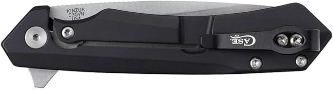 Case XX WR Pocket Knife Kinzua EDC, S35VN Tanto Blade, Black Anodized Aluminum Handle W/Clip #64665 (KINZUA) 4 3/4" Inches Closed