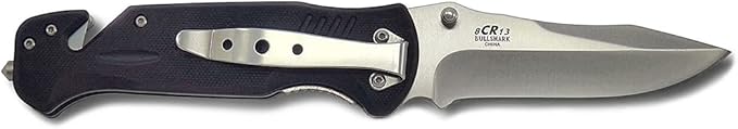 BULLSHARK - Folding Pocket Knife - Straight Blade Silver - Manual Open