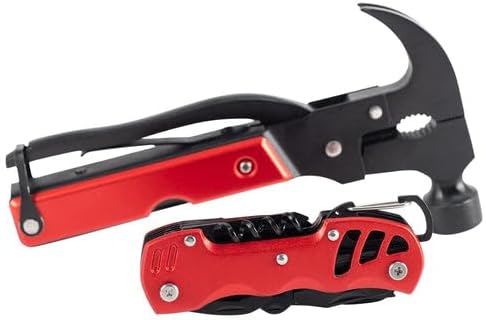 Mad Man Trail Blazer Hammer Multi-Tool Gift Set, Red, Men's Accessories Tool Kit