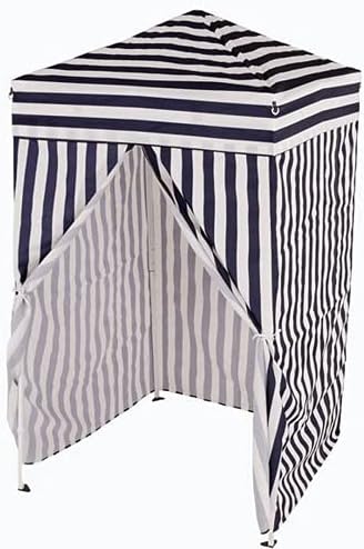 Impact Canopy 4' x 4' Portable Dressing Room, Navy Blue/White & ABCCANOPY Easy Canopy Weights, 4Pack (27LB)