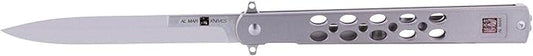 Al Mar Knives Slimline Ultralight 5.0" Blade Titanium Handle Folding Knife, Titanium